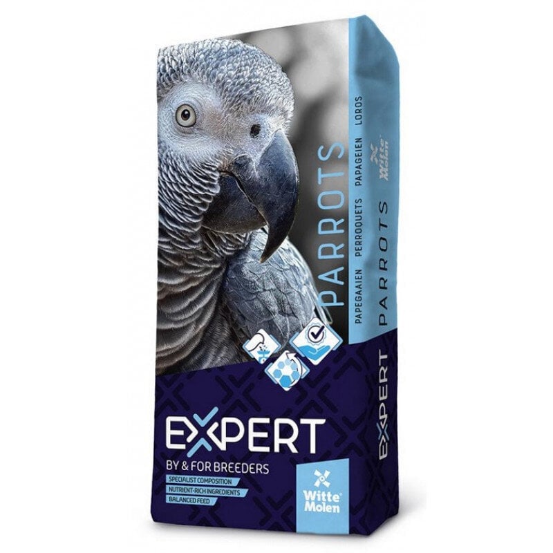 Witte Molen Expert Premium Papagoid, 15kg - Premium toit suurtele papagoidele, eriti kakaodele ja amatsoonidele, Z 320032 hind ja info | Linnutoidud | kaup24.ee