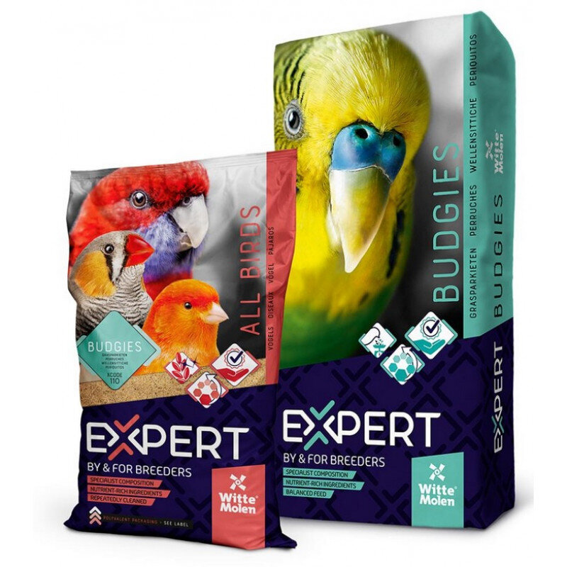 Witte Molen Expert Budgies, 5kg - toit väikestele papagoidele, Z 320161 цена и информация | Linnutoidud | kaup24.ee