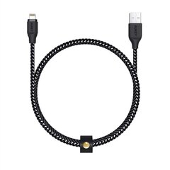 USB kaabel Aukey CB-AL2, Lightning-USB A, 2 m, must hind ja info | Mobiiltelefonide kaablid | kaup24.ee