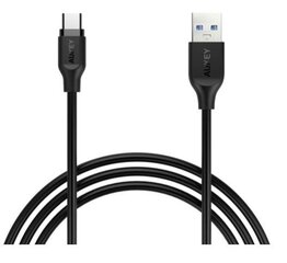 Spartaus laadija USB kaabel Aukey CB-CD4, USB-C, 1 m, must hind ja info | Mobiiltelefonide kaablid | kaup24.ee