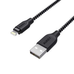 Aukey, Lightning-USB, 1.2 m, must (CB-AL1) цена и информация | Кабели для телефонов | kaup24.ee