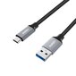 USB-kaabel Aukey LLTS102835, USB-C - USB 2.0, punutud, nailon, 1 m, must hind ja info | Mobiiltelefonide kaablid | kaup24.ee