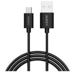 Spartaus laadija USB kaabel Aukey LLTS58187, micro USB - USB, 5 A, 480 Mb/s, 2 m, must hind ja info | Mobiiltelefonide kaablid | kaup24.ee