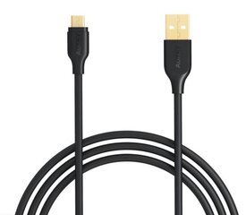 USB-кабель Aukey LLTS58189, microUAB-USB, 1 м, черный цена и информация | Borofone 43757-uniw | kaup24.ee