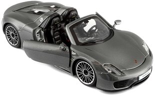 Mudelauto Porche 918 Spyder Bburago 1:24 цена и информация | Развивающий мелкую моторику - кинетический песок KeyCraft NV215 (80 г) детям от 3+ лет, бежевый | kaup24.ee