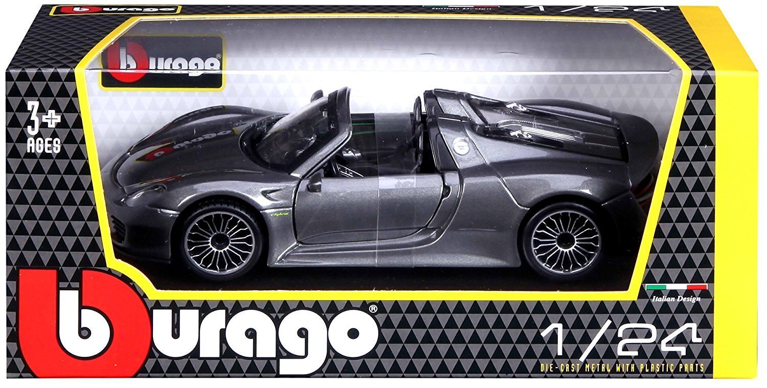 Mudelauto Porche 918 Spyder Bburago 1:24 цена и информация | Poiste mänguasjad | kaup24.ee