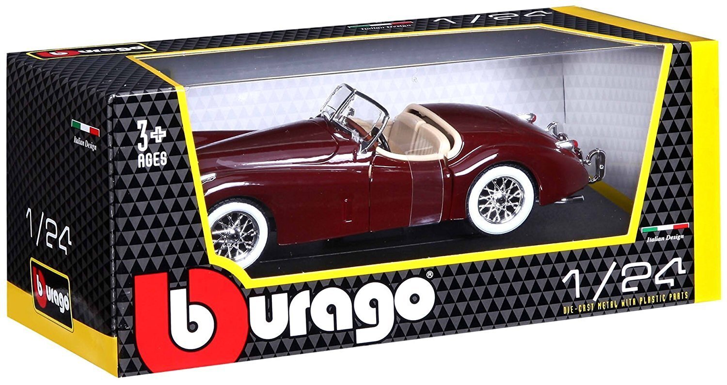 Mudelauto Jaguar XK 120 Roadster Bburago 1:24 hind ja info | Poiste mänguasjad | kaup24.ee