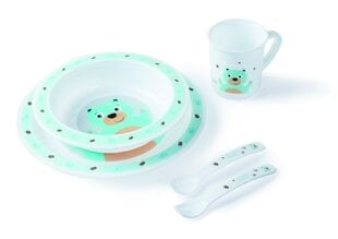 Набор пластиковой посуды и инструментов Canpol Babies, 5 предметов 4/401, мишка цена и информация | Детский набор посуды | kaup24.ee