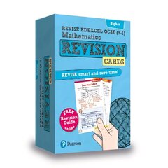 Pearson REVISE Edexcel GCSE (9-1) Maths Higher Revision Cards (with free online Revision Guide): for home learning, 2022 and 2023 assessments and exams hind ja info | Noortekirjandus | kaup24.ee