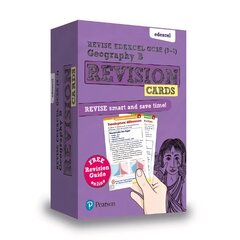 Pearson REVISE Edexcel GCSE (9-1) Geography B Revision Cards: for home learning, 2022 and 2023 assessments and exams цена и информация | Книги для подростков и молодежи | kaup24.ee