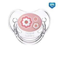 Силиконовая ортодонтическая пустышка CANPOL Newborn, 1 шт., 6-18 м 22/566 pink flowers цена и информация | Соски на бутылочку | kaup24.ee