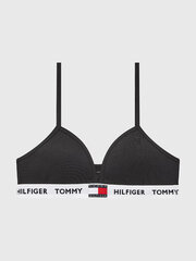 Rinnahoidja tüdrukutele Tommy Hilfiger Padded Triangle, must hind ja info | Tüdrukute aluspesu | kaup24.ee