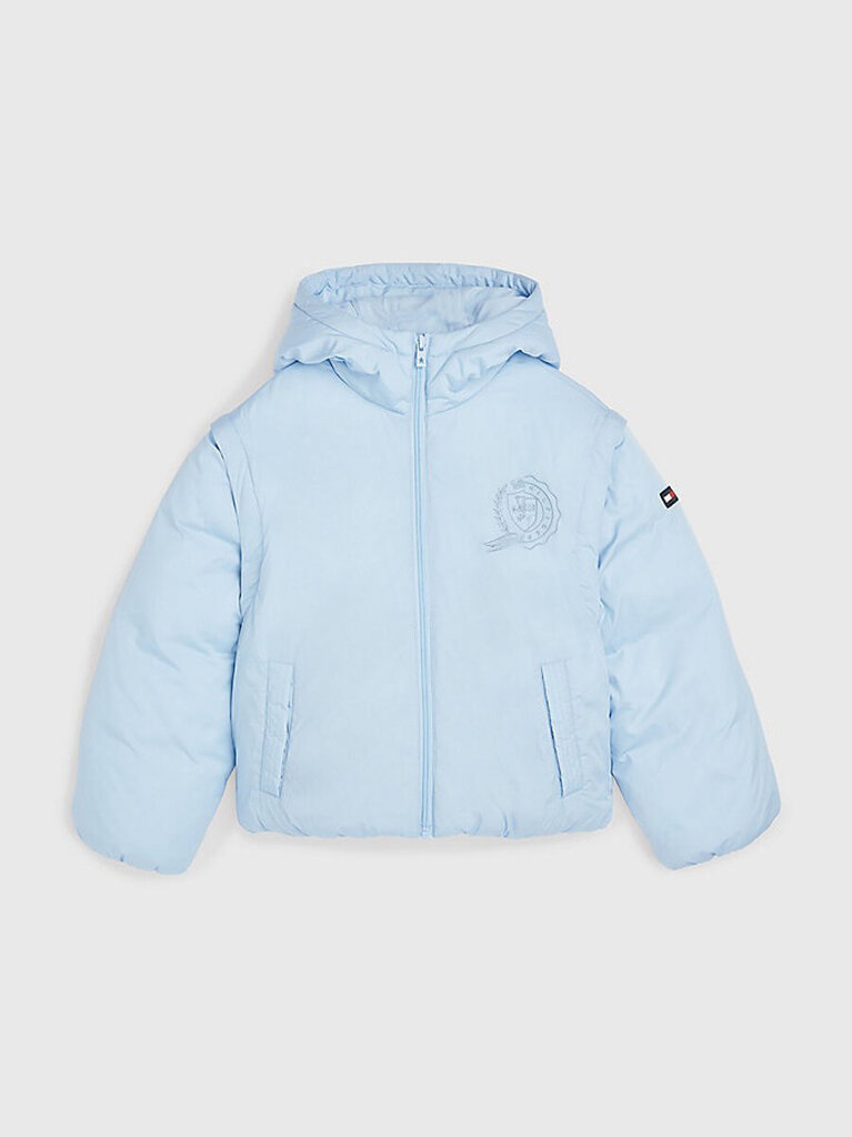 Tüdrukute jope Tommy Hilfiger Icon Zip Off Chambray Sky, sinine hind ja info | Tüdrukute joped ja mantlid | kaup24.ee