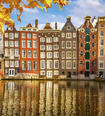 Fototapeet - Amsterdami majad 225 x 250 cm hind ja info | Fototapeedid | kaup24.ee