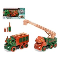 Kokkupandav veoauto ja sõiduauto kraanaga Dinosaur Truck 2 tk hind ja info | Poiste mänguasjad | kaup24.ee
