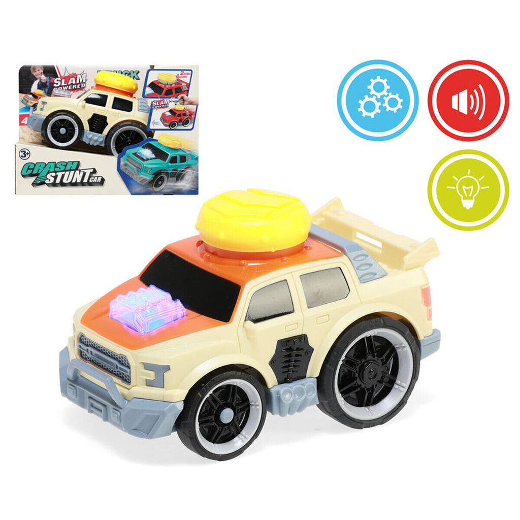 Mänguauto heli ja valgusega Stunt car Crash, oranž цена и информация | Poiste mänguasjad | kaup24.ee