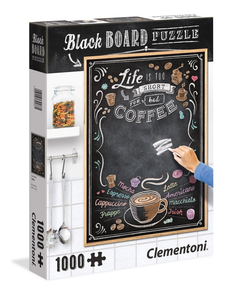 Pusle Black Board "Coffee" Clementoni, 1000 tk hind ja info | Pusled | kaup24.ee