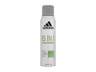 Spreideodorant meestele Adidas 6 In 1 48h 150 ml цена и информация | Дезодоранты | kaup24.ee