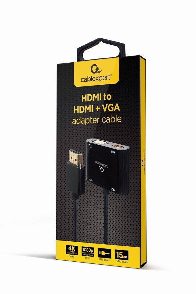 Gembird HDMI male to HDMI female + VGA f hind ja info | USB jagajad, adapterid | kaup24.ee