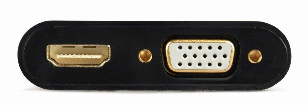 Gembird HDMI male to HDMI female + VGA f hind ja info | USB jagajad, adapterid | kaup24.ee