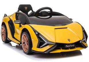 Elektriauto lastele Lamborghini Sian, kollane цена и информация | Электромобили для детей | kaup24.ee