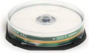 Компакт-диски Omega DVD-R 4,7 ГБ, 16х10 шт. цена и информация | Виниловые пластинки, CD, DVD | kaup24.ee