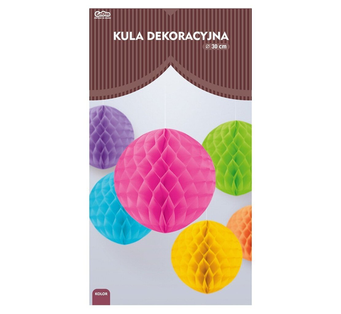 Riputatav paberist pall (lavendel) 30cm PF-KDLA30 цена и информация | Peokaunistused | kaup24.ee