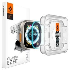 Apple Watch Ultra kaitsekile Spigen GLAS.TR "EZ Fit" (2 tk) hind ja info | Nutikellade ja nutivõrude tarvikud | kaup24.ee