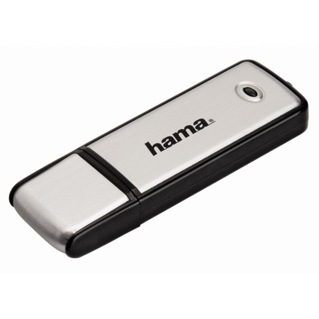 Mälupulk Hama Fancy, USB 2.0, 32 GB, 10 MB/s, must/hõbedane hind ja info | Mälupulgad | kaup24.ee