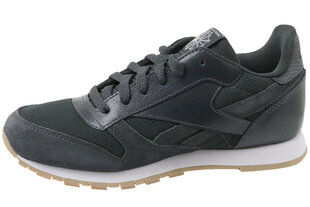 Детские кроссовки Reebok Cl Leather ESTL CN1142, черные цена и информация | Детская спортивная обувь | kaup24.ee