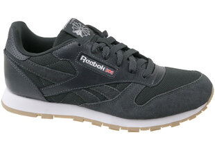 Детские кроссовки Reebok Cl Leather ESTL CN1142, черные цена и информация | Детская спортивная обувь | kaup24.ee