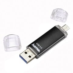 USB-накопитель Hama Laeta Twin, USB 2.0​​​​​​, 32 ГБ, 10 МБ/с, черный цена и информация | USB накопители | kaup24.ee