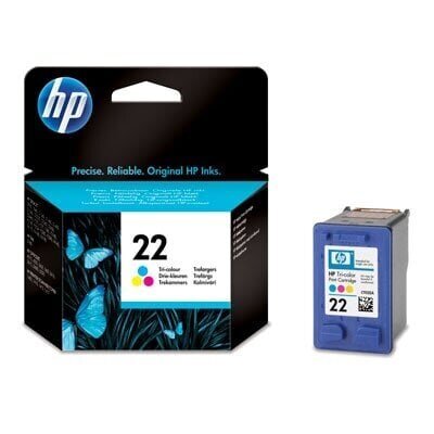 Tindikassett HP 22, kolmevärviline hind ja info | Tindiprinteri kassetid | kaup24.ee