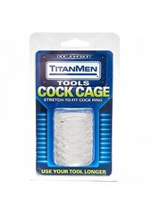 Titanmen Cock Cage peeniseümbris – läbipaistev hind ja info | Peeniserõngad, mansetid jne. | kaup24.ee