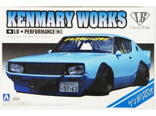 Aoshima - Kenmary Works LB Works Nissan Skyline C110 2Dr 2014 Ver., 1/24, 01147 hind ja info | Klotsid ja konstruktorid | kaup24.ee