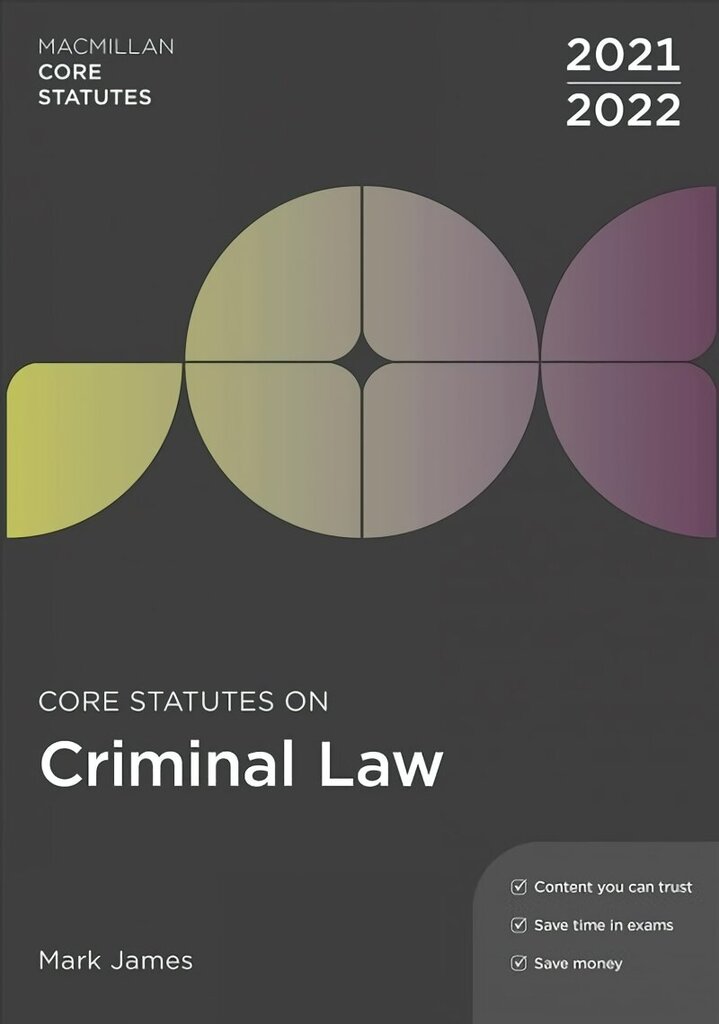 Core Statutes on Criminal Law 2021-22 6th edition hind ja info | Majandusalased raamatud | kaup24.ee