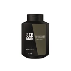 SebMan The Multitasker- kolm ühes puhastus juustele, habemele ja kehale 250ml цена и информация | Шампуни | kaup24.ee