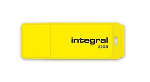 Mälupulk Integral NEON 32 GB USB 2.0, kollane hind ja info | integral Arvutid ja IT- tehnika | kaup24.ee