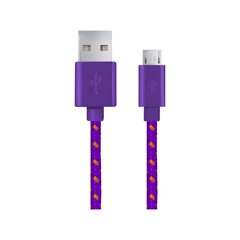 Põimitud juhe Esperanza EB175VY USB - micro USB, 1 m pikk, lilla hind ja info | Mobiiltelefonide kaablid | kaup24.ee