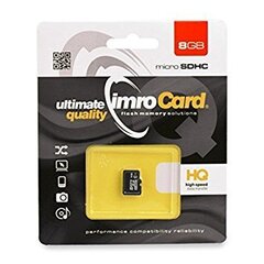 Карта памяти Integral MicroSD 8GB 4 класс цена и информация | Карты памяти для телефонов | kaup24.ee