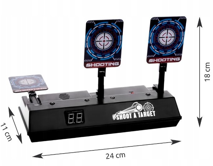 Elektrooniline märklaud - lasketiir - 3 märki. Pildistamiseks hind ja info | Poiste mänguasjad | kaup24.ee