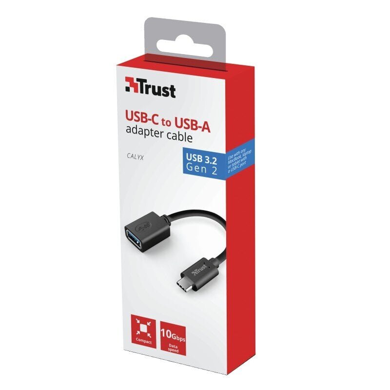 Trust Type-C į USB 3.0 kaabel, 9 cm hind ja info | Mobiiltelefonide kaablid | kaup24.ee