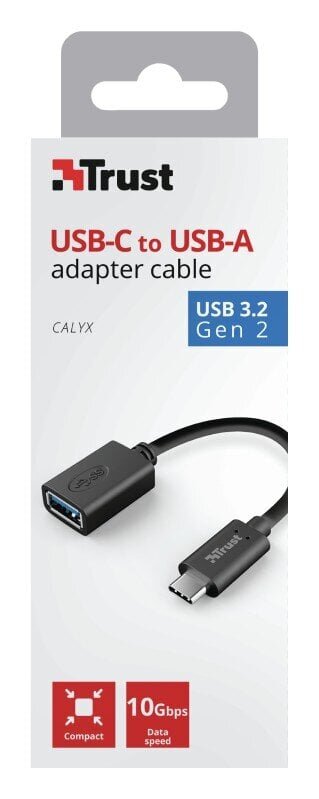 Trust Type-C į USB 3.0 kaabel, 9 cm hind ja info | Mobiiltelefonide kaablid | kaup24.ee