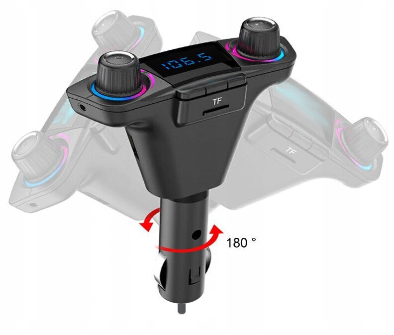 Autosaatja 12/24V Bluetooth käed-vabad autolaadija цена и информация | Auto võimendid | kaup24.ee