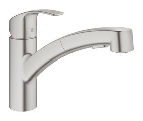 Grohe Eurosmart кухонный смеситель с выдвижным душем, цвет стали цена и информация | Кухонные смесители  | kaup24.ee