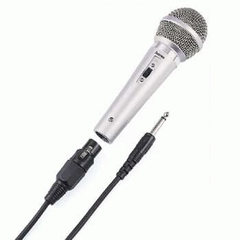 Mikrofon Hama, 3.5 mm pistik/6.35 mm pistik/XLR liides, 3 m juhe, hõbedane hind ja info | Mikrofonid | kaup24.ee