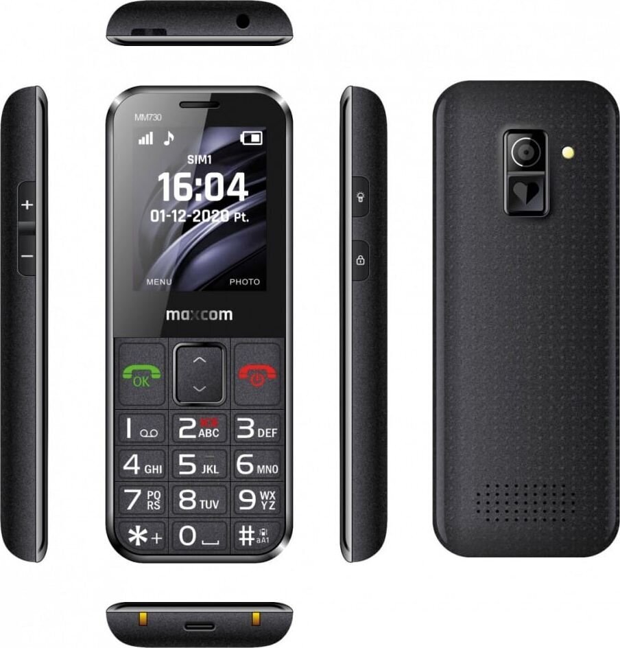 Maxcom Comfort MM730 Senior Phone 2G Black hind ja info | Telefonid | kaup24.ee