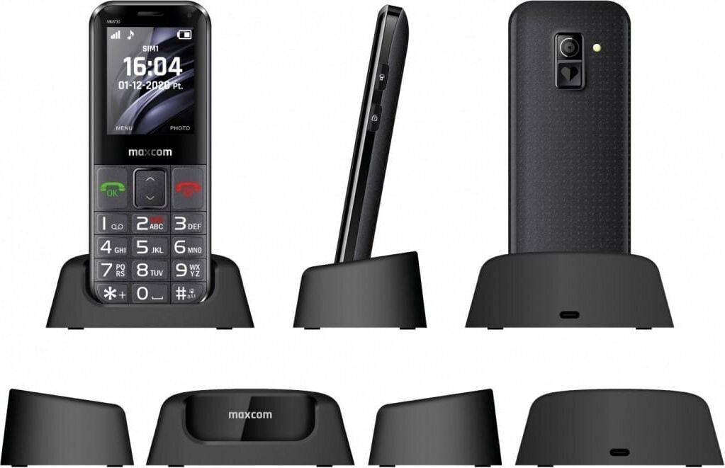 Maxcom Comfort MM730 Senior Phone 2G Black цена и информация | Telefonid | kaup24.ee