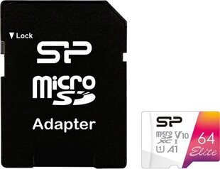 Silicon Power Elite Micro SDXC 64GB UHS-I A1 V10 hind ja info | Fotoaparaatide mälukaardid | kaup24.ee