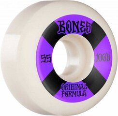 Bones Wheels OG Formula Skateboard Wheels 100A 55mm V5 Sidecut White цена и информация | Скейтборды | kaup24.ee